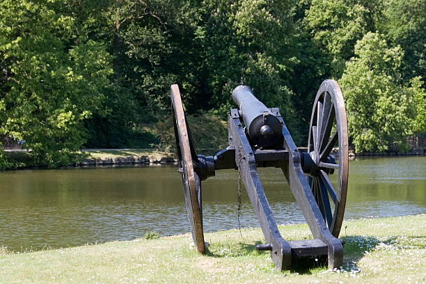 istock Old Cannon pointing over the Moat at Egeskov Castle, Funen 146078551