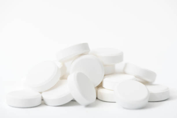 Medicine pills from medicine strips studio shot isolated on a white background