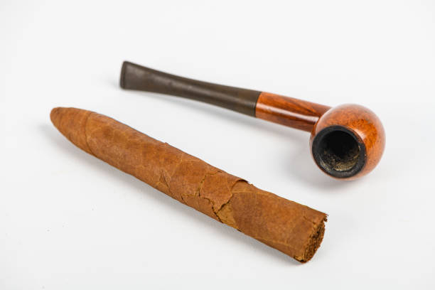 istock Pipe for smoking tobacco and cigar studio shot isolated on white 1460787695