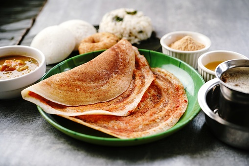 South Indian Vegetarian Breakfast Stock Photo - Download Image Now