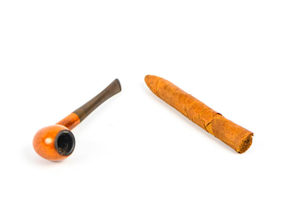 istock Pipe for smoking tobacco and cigar studio shot isolated on white 1460789362