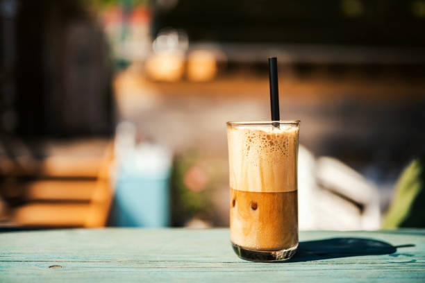 istock Summer, vacation and iced coffee frappe at the beach 1460792681