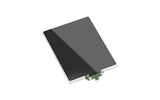 Display Rectangle Blank Black Flexible Wide Rectangular Display Mockup Isolated Stock ...