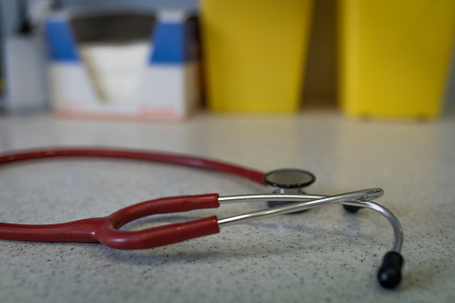 Stethoscope on the table