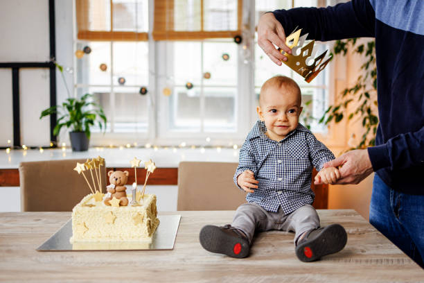 istock Happy birthday to little king 1460795140