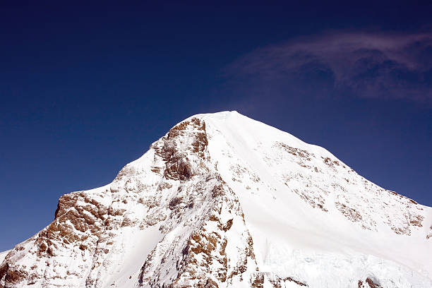 Peak of Eiger in Swizz Alps stock photo