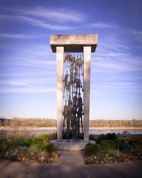 Memorial at Martyrs Park, Memphis stock photo
