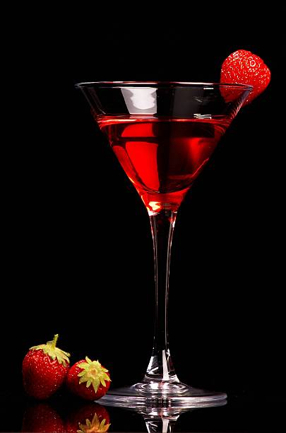 Strawberry cocktail stock photo