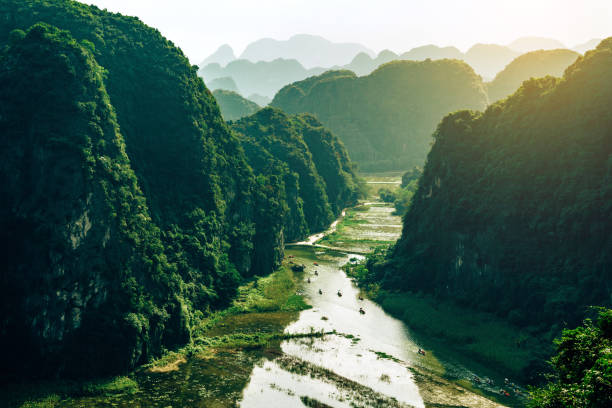 beautiful Landscape of TamCoc, Vietnam stock photo