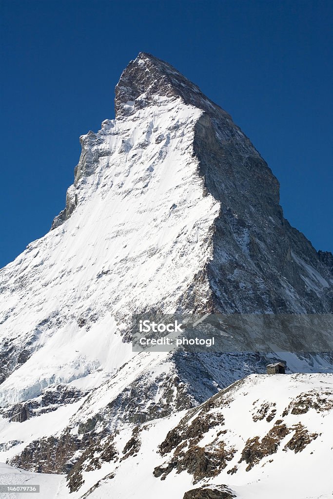 Słynna Góra Matterhorn. Stronie Szwajcarii - Zbiór zdjęć royalty-free (Alpy)