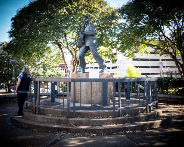 elvis statue on beale street - memphis tennessee tennessee skyline history imagens e fotografias de stock