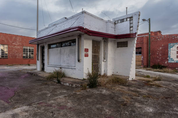istock Vintage architecture of old gas station 1460800728