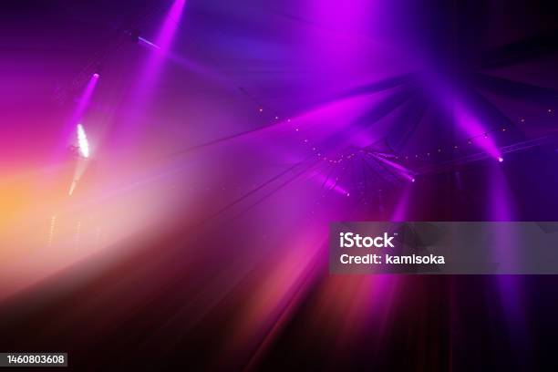 Concert Lights In Purple Stock Photo - Download Image Now - Backgrounds, Lighting Equipment, Illuminated