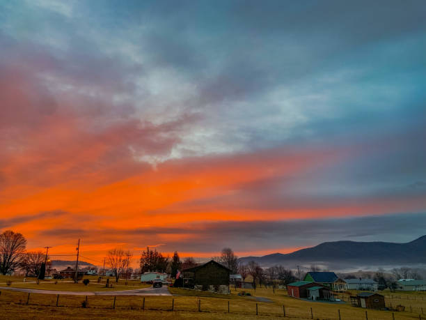 istock Fiery sunrise in the Appalachian mountains 1460803635