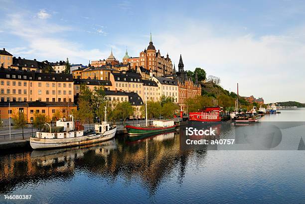 Aterro De Estocolmo Com Barcos - Fotografias de stock e mais imagens de Estocolmo - Estocolmo, Soder Malarstrand, Sodermalm