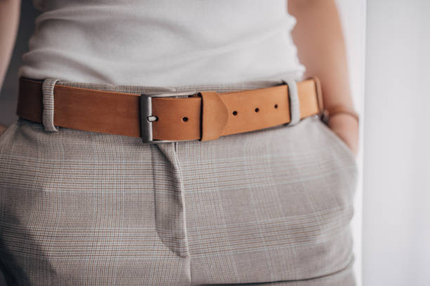 istock Woman wearing modern leather belt 1460806231