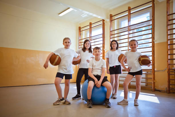 istock Elementary school kids during sport lesson 1460806390