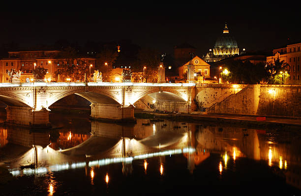 Castle & Bridge Sant'Angelo stock photo