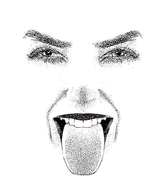 istock Woman sticking out tongue 1460810897