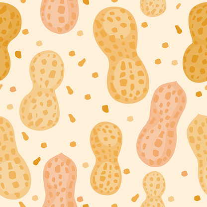 Peanuts seamless pattern. Vector illustration