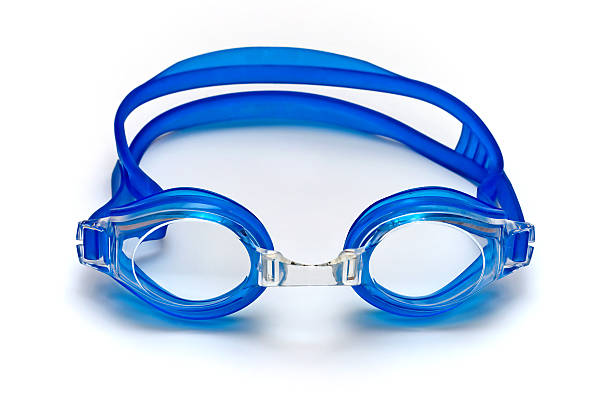 istock blue glasses for swim on white background 146081624