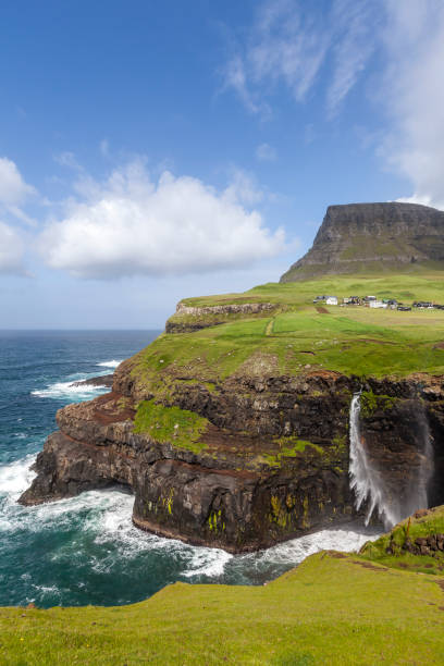 istock mulafossur waterfall in the wind, faroe islands 1460816726