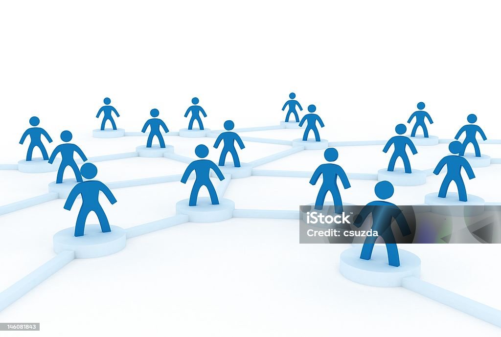 abstract network abstract network with humanoid figures Abstract Stock Photo