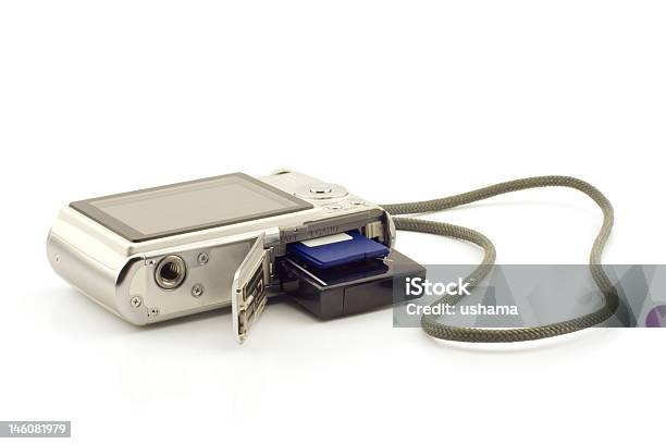 Battery And Memory Card In A Compact Camera Stock Photo - Download Image Now - Battery, Black Color, Camera - Photographic Equipment