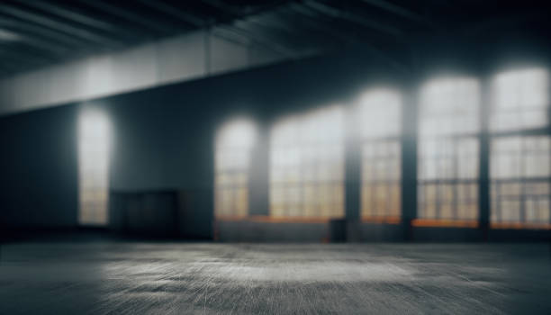 istock Space for product showcase background Warehouse blurred. 1460827405