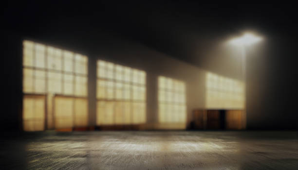 istock Space for product showcase background Warehouse blurred. 1460827442
