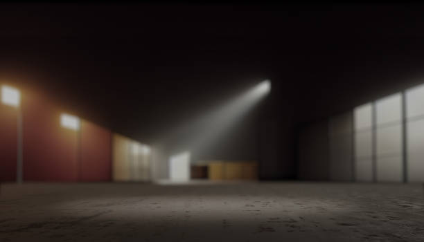 istock Space for product showcase background Warehouse blurred. 1460827546