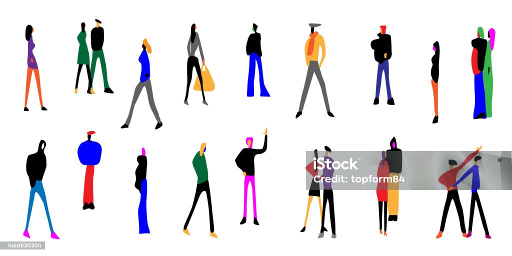 People Abstract Design Modern People Abstract Vector Illustrationdesign Element Stock ...