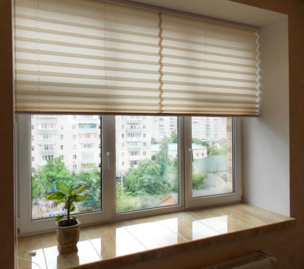 istock Pleated blinds XL close uo on the window 1460837037
