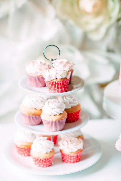 istock Delicious cupcakes on the festive table. 1460837696