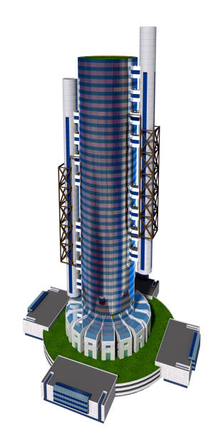 istock Futuristic City High-rise Architecture 1460845048