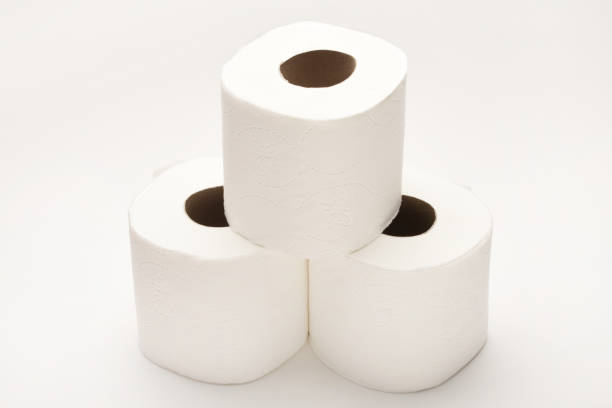 istock Toilet papers on the white background 1460846176