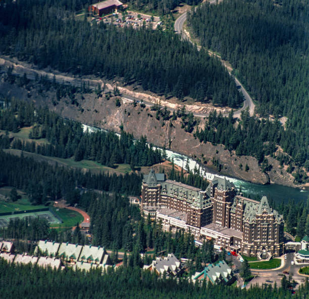 Banff National Park - Bow Valley Aerial View - 1989
