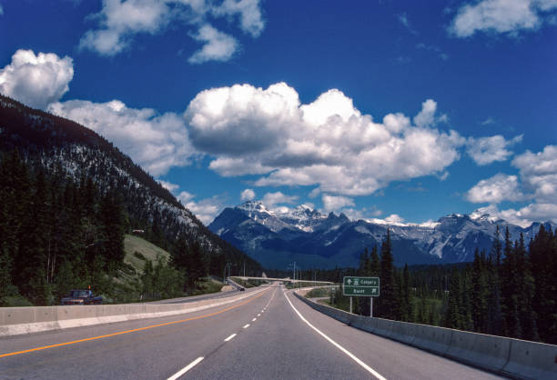Banff National Park - Road to Banff - 1989