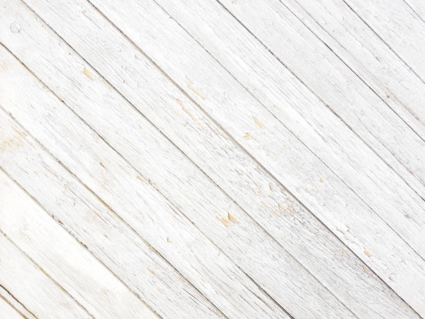 istock Background white wooden planks diagonal board texture. 1460849411