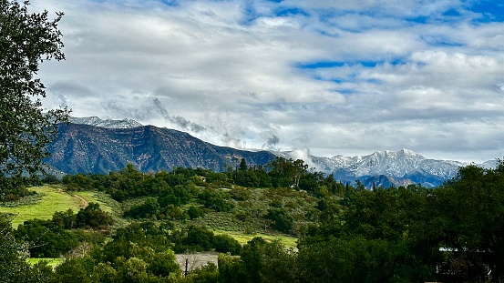 Western facing Ojai mountain range