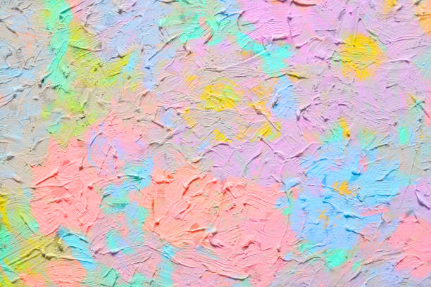 Acrylic on canvas abstract colorful background stock photo
