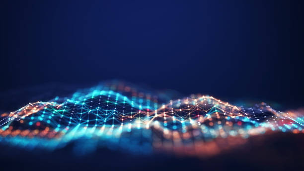 istock Abstract connected dots and lines. Concept of AI technology, Motion of digital data flow. 1460853305