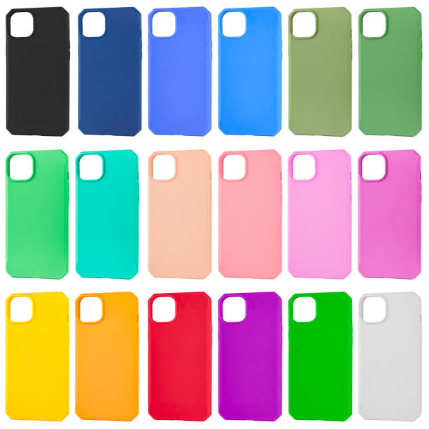 istock silicone cases for the phone, on a white background collage 1460858374