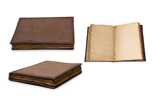 istock An old brown book isolated on white background. 1460862096