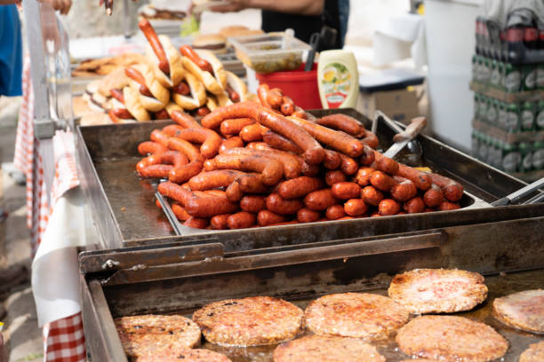istock Grilled Sausage and grilled meat 1460863772