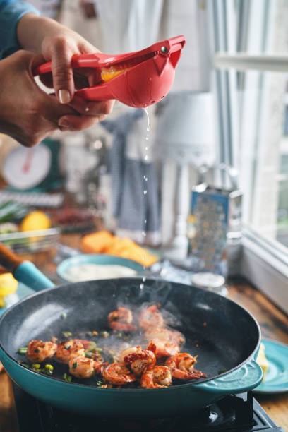 istock Preparing Shrimp and Grits in Domestic Kitchen 1460868032
