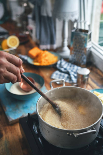 istock Preparing Shrimp and Grits in Domestic Kitchen 1460868045