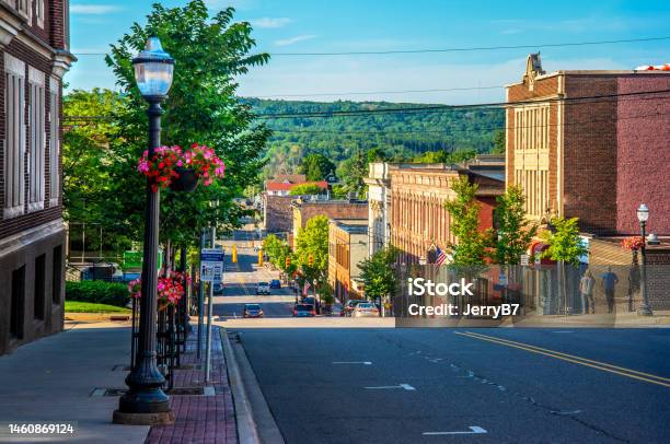 City Of Marquette In Northern Michigan Sits On Hilltop Stock Photo - Download Image Now