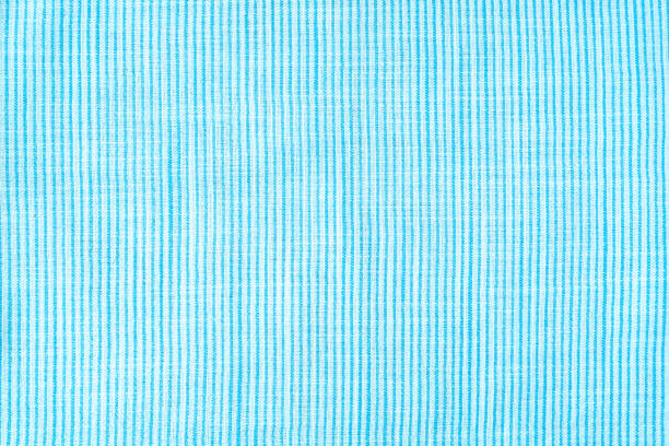 istock Natural turquoise linen texture with striped pattern as background, wallpaper. Top view, flat lay 1460873462