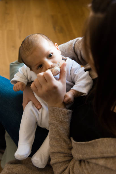 istock Family with baby at home 1460881348